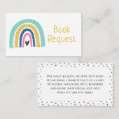 Placement Carte de demande de livre arc-en-ciel illustrée co (Devant / Derrière)