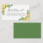 Placement Carte de demande de réservation de Baby showers ci (Devant / Derrière)