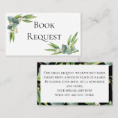 Placement Carte de demande de réservation Eucalyptus Green (Devant / Derrière)
