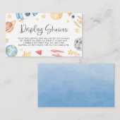 Placement Carte de douche d'affichage à thème d'aquarelle (Devant / Derrière)