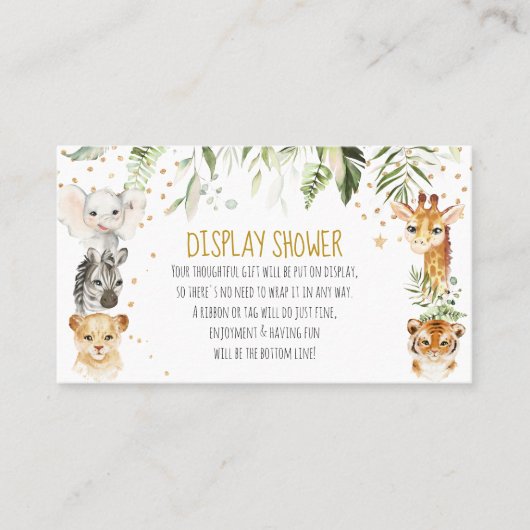 Placement Carte de douche Safari Display (Devant)