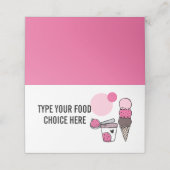Placement Carte de Étiquette alimentaire d'anniversaire de f (Extérieur déplié)