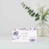 Placement Carte de Fête des mariées à thé à la floraison vio (Debout devant)