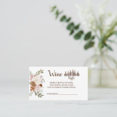 Placement Carte de Fête des mariées Boho Autumn Wine Raffe T (Debout devant)