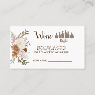 Placement Carte de Fête des mariées Boho Autumn Wine Raffe T