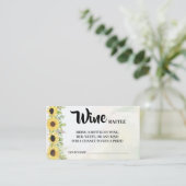 Placement Carte de Fête des mariées de billet Sunflower Wine (Debout devant)