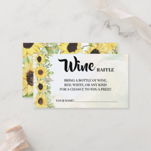 Placement Carte de Fête des mariées de billet Sunflower Wine