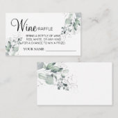 Placement Carte de Fête des mariées du billet Aquarelle Vin (Devant / Derrière)