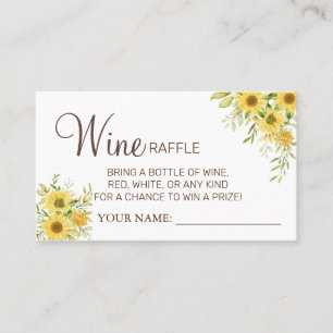 Placement Carte de Fête des mariées du billet Tournesol Vin