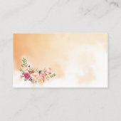 Placement Carte de Fête des mariées Mariage de vin rose flor (Dos)