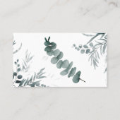 Placement Carte de Fête des mariées Mariage Eucalyptus Wine  (Dos)