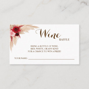 Placement Carte de Fête des mariées Mariage Pampas Wine Raff
