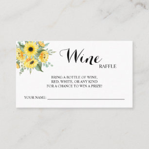 Placement Carte de Fête des mariées Mariage Sunflower Wine R