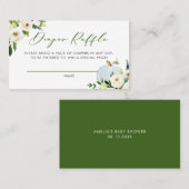 Placement Carte de jeu Baby shower Citrouille bleu (Devant / Derrière)