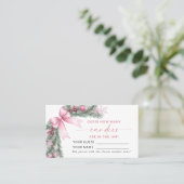 Placement Carte de jeu de Noël à ruban rose : combien de bon (Debout devant)