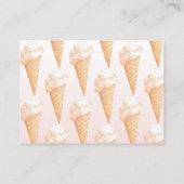 Placement Carte de jeu Fête des mariées de crème glacée aqua (Dos)