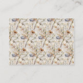 Placement Carte de jeu Fête des mariées Fleur sauvage lin (Dos)