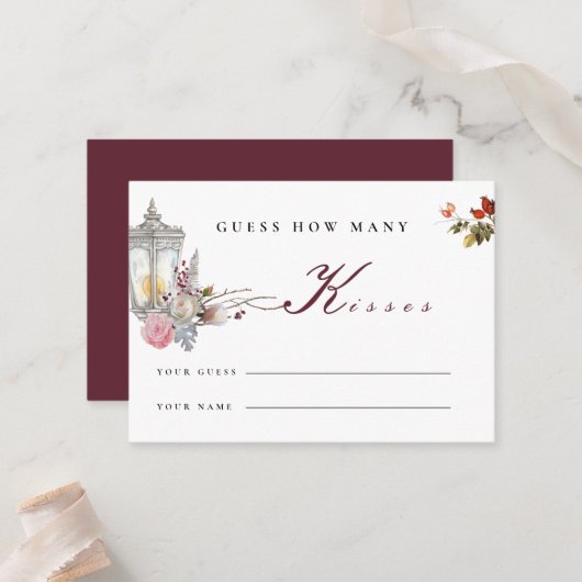 Placement Carte de jeu Rose et Fête des mariées à lanterne (Devant/Arrière en situation)