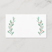 Placement Carte de la place de Noël de la Berry Rouge en feu (Dos)