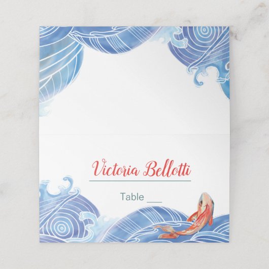 Placement Carte de la place du poisson Koi (Extérieur déplié)