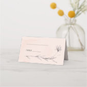 Placement Carte de la place mariage romantique grise et pêch (Dos)