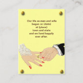 Placement Carte de la préférence/du lieu de mariage (Dos)