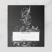 Placement Carte de la réception à saveur noire (Extérieur déplié)