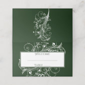 Placement Carte de la réception Emerald Green Flourd (Extérieur déplié)