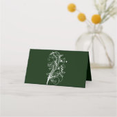 Placement Carte de la réception Emerald Green Flourd (Dos)