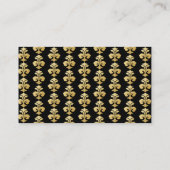 Placement Carte de la réception Golden Fleur de Lis Damask (Dos)