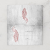 Placement Carte de la réception Pink Peacock (Extérieur déplié)