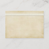 Placement Carte de la table Crème Rosebud (Dos)