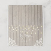 Placement Carte de la table de la réception en bois doux (Extérieur déplié)