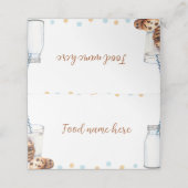 Placement Carte de la tente de lait et de biscuits pour la f (Extérieur déplié)