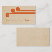 Placement Carte de lieu chic Orange Deco (Devant / Derrière)