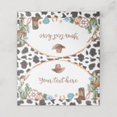 Placement Carte de lieu d'anniversaire de Highland Cowboy (Extérieur déplié)