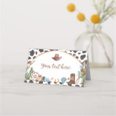 Placement Carte de lieu d'anniversaire de Highland Cowboy (Devant)