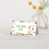 Placement Carte de lieu d'anniversaire des insectes (Dos)