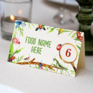 Placement Carte de lieu d'anniversaire des insectes