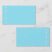 Placement Carte de lieu de frontière de l'aqua crapaud blanc (Devant / Derrière)