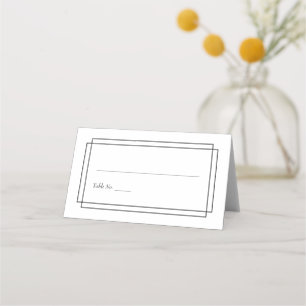 Placement Carte de lieu de mariage blanc simple