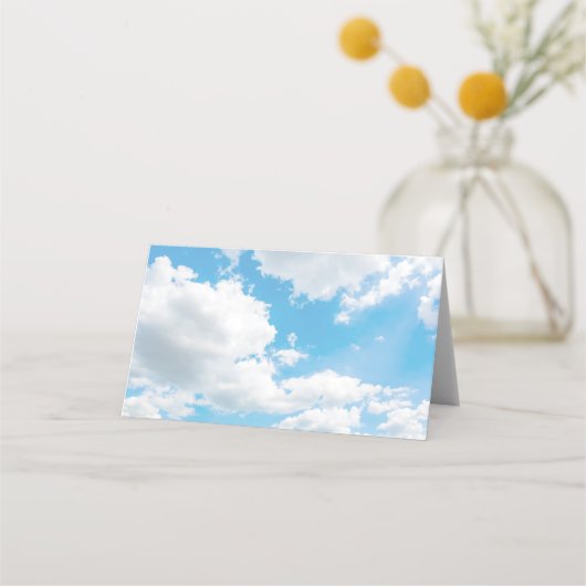 Placement Carte de lieu de mariage bleu Cloud 9 (Devant)