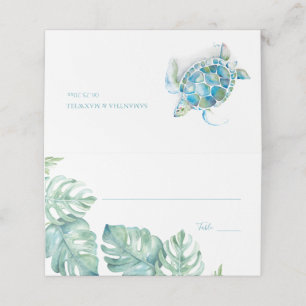 Placement Carte de lieu de mariage de destination tropicale