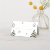 Placement Carte de lieu de mariage d'hiver Mariage de Noël (Devant)