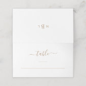 Placement Carte de lieu de mariage élégante au Monogramme d' (Extérieur déplié)