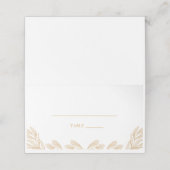 Placement Carte de lieu de mariage Gold Leaf (Extérieur déplié)
