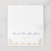 Placement Carte de lieu de mariage Gold Leaf (Extérieur déplié)