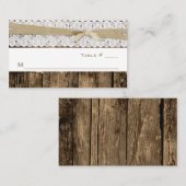 Placement Carte de lieu de mariage rustique en bois (Devant / Derrière)