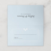 Placement Carte de lieu de mariage simple (Extérieur déplié)