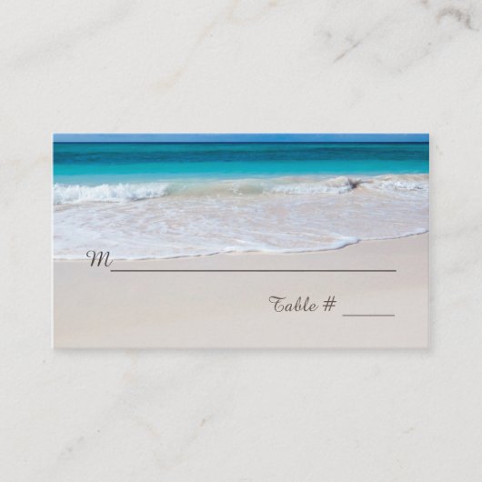 Placement Carte de lieu de mariage White Beach (Devant)
